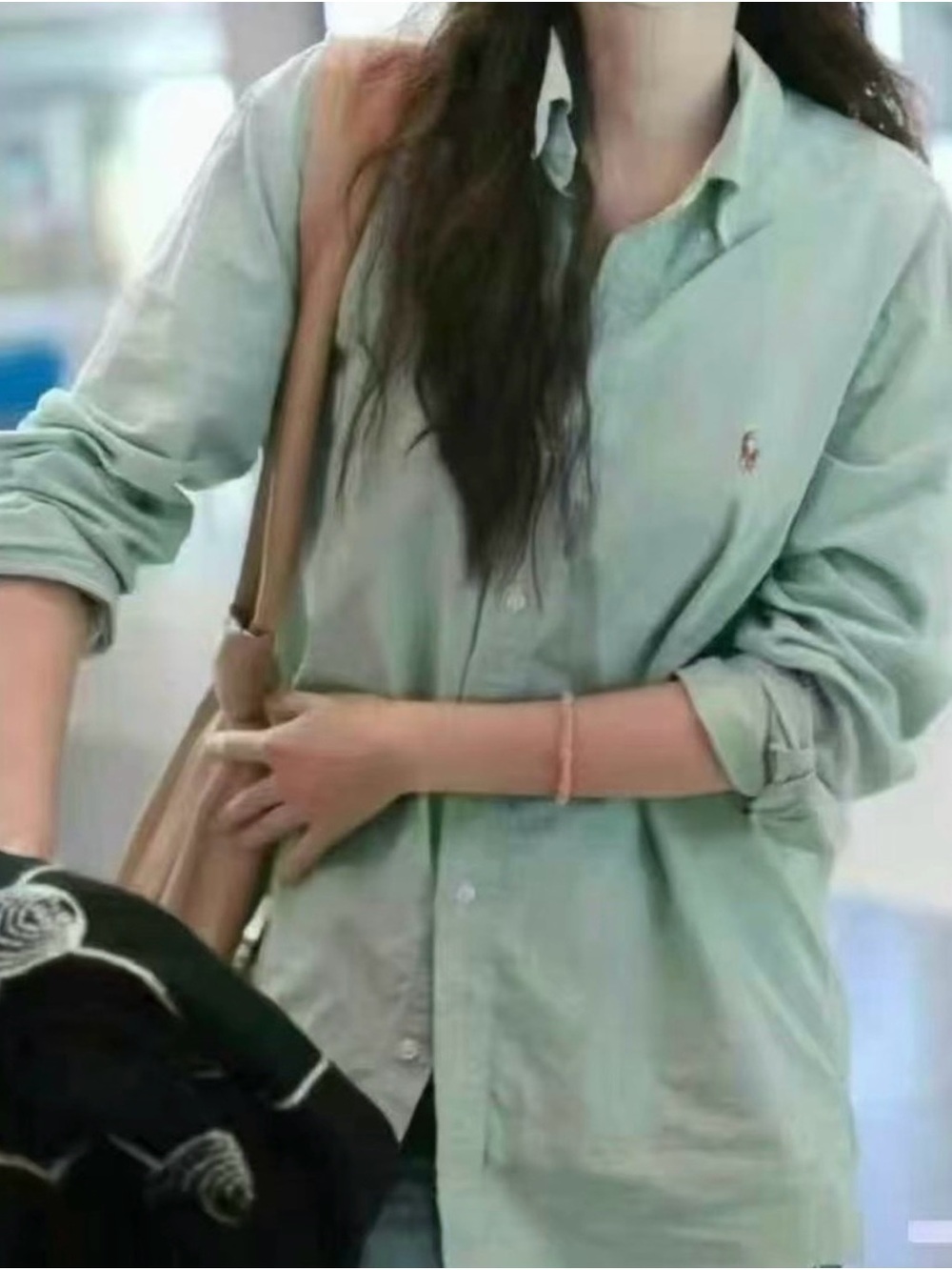 NWT Polo Ralph Lauren Women’s Oxford Mint Green Button-Up Shirt Size M